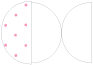 Polkadot Pink Round Gate Fold Invitation Style D (5 3/4 Diameter) - 10/Pk