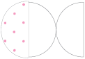 Polkadot Pink Round Gate Fold Invitation Style D (5 3/4 Diameter)