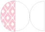 Indonesia Pink Round Gate Fold Invitation Style D (5 3/4 Diameter) - 10/Pk
