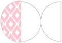 Indonesia Pink Round Gate Fold Invitation Style D (5 3/4 Diameter)