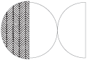 Oblique Black Round Gate Fold Invitation Style D (5 3/4 Diameter)