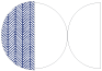 Oblique Sapphire Round Gate Fold Invitation Style D (5 3/4 Diameter) - 10/Pk