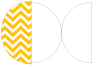 Chevron Bomble Bee Round Gate Fold Invitation Style D (5 3/4 Diameter) - 10/Pk