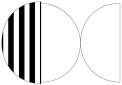 Lineation Black Round Gate Fold Invitation Style D (5 3/4 Diameter)