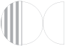 Lineation Grey Round Gate Fold Invitation Style D (5 3/4 Diameter) - 10/Pk