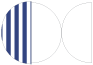 Lineation Sapphire Round Gate Fold Invitation Style D (5 3/4 Diameter) - 10/Pk
