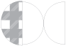Gingham Grey Round Gate Fold Invitation Style D (5 3/4 Diameter) - 10/Pk