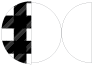 Gingham Black Round Gate Fold Invitation Style D (5 3/4 Diameter) - 10/Pk