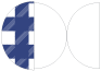 Gingham Sapphire Round Gate Fold Invitation Style D (5 3/4 Diameter) - 10/Pk
