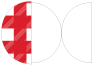 Gingham Red Round Gate Fold Invitation Style D (5 3/4 Diameter) - 10/Pk