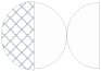 Casablanca Grey Round Gate Fold Invitation Style D (5 3/4 Diameter) - 10/Pk