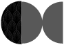 Glamour Noir Round Gate Fold Invitation Style D (5 3/4 Diameter) - 10/Pk