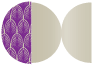 Glamour Purple Round Gate Fold Invitation Style D (5 3/4 Diameter) - 10/Pk