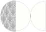 Glamour Grey Round Gate Fold Invitation Style D (5 3/4 Diameter) - 10/Pk