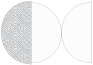Maze Grey Round Gate Fold Invitation Style D (5 3/4 Diameter) - 10/Pk