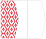 Rhombus Red Gate Fold Invitation Style E (5 1/8 x 7 1/8) - 10/Pk