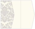 Floral Grey Gate Fold Invitation Style E (5 1/8 x 7 1/8)