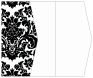 Floral Black Gate Fold Invitation Style E (5 1/8 x 7 1/8) - 10/Pk