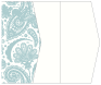 Paisley Blue Gate Fold Invitation Style E (5 1/8 x 7 1/8) - 10/Pk