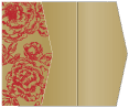 Rose Hena Gate Fold Invitation Style E (5 1/8 x 7 1/8)