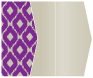 Indonesia Purple Gate Fold Invitation Style E (5 1/8 x 7 1/8) - 10/Pk