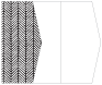 Oblique Black Gate Fold Invitation Style E (5 1/8 x 7 1/8) - 10/Pk