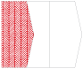Oblique Red Gate Fold Invitation Style E (5 1/8 x 7 1/8) - 10/Pk