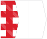 Gingham Red Gate Fold Invitation Style E (5 1/8 x 7 1/8) - 10/Pk