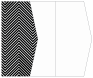 Zig Zag Black & White Gate Fold Invitation Style E (5 1/8 x 7 1/8) - 10/Pk