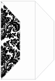 Floral Black Gate Fold Invitation Style F (3 7/8 x 9) - 10/Pk
