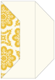 Morocco Yellow Gate Fold Invitation Style F (3 7/8 x 9) - 10/Pk