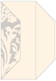 Renaissance Silver Gate Fold Invitation Style F (3 7/8 x 9) - 10/Pk