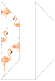 Flamingo Gate Fold Invitation Style F (3 7/8 x 9) - 10/Pk