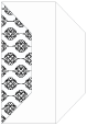 Rococo Black Gate Fold Invitation Style F (3 7/8 x 9) - 10/Pk