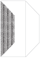 Oblique Black Gate Fold Invitation Style F (3 7/8 x 9) - 10/Pk