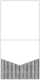 Oblique Black Pocket Invitation Style A1 (5 3/4 x 5 3/4) 10/Pk