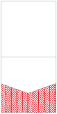 Oblique Red Pocket Invitation Style A1 (5 3/4 x 5 3/4)