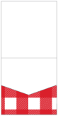 Gingham Red Pocket Invitation Style A1 (5 3/4 x 5 3/4) 10/Pk