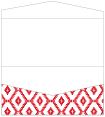 Rhombus Red Pocket Invitation Style A4 (4 x 9)