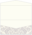 Floral Grey Pocket Invitation Style A4 (4 x 9)