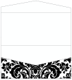 Floral Black Pocket Invitation Style A4 (4 x 9) 10/Pk