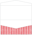 Oblique Red Pocket Invitation Style A4 (4 x 9)