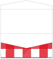 Gingham Red Pocket Invitation Style A4 (4 x 9) 10/Pk