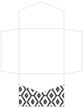 Rhombus Black Pocket Invitation Style B2 (6 1/4 x 6 1/4) - 10/Pk
