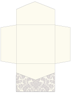 Floral Grey Pocket Invitation Style B2 (6 1/4 x 6 1/4) - 10/Pk
