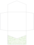 Floral Green Tea Pocket Invitation Style B2 (6 1/4 x 6 1/4) - 10/Pk
