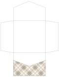 Tartan Grey Pocket Invitation Style B2 (6 1/4 x 6 1/4) - 10/Pk