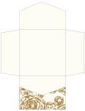 Rose Antique Gold Pocket Invitation Style B2 (6 1/4 x 6 1/4) - 10/Pk