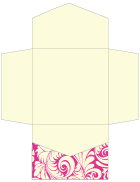 Nature Hot Pink Pocket Invitation Style B2 (6 1/4 x 6 1/4) - 10/Pk