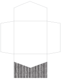 Oblique Black Pocket Invitation Style B2 (6 1/4 x 6 1/4) - 10/Pk